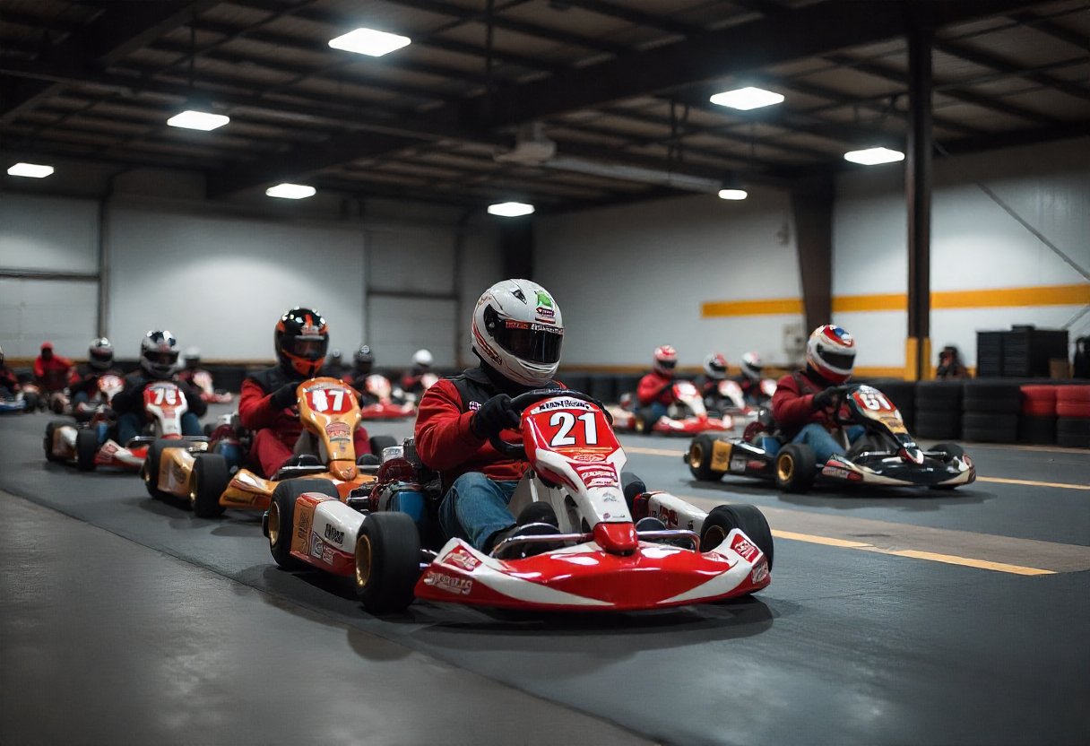 Karting action at Sunset Groves